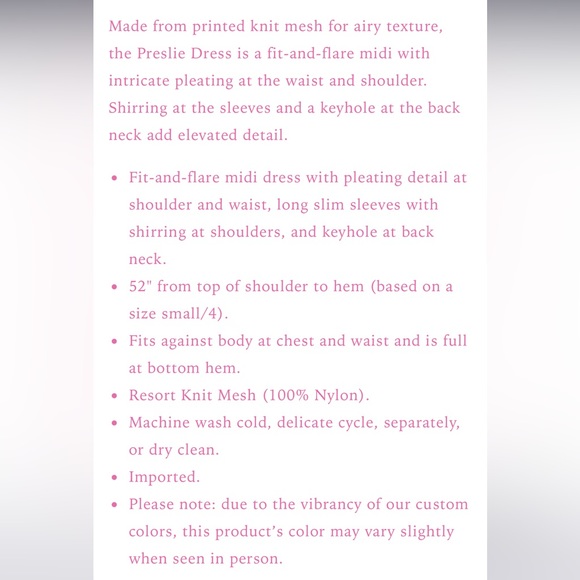 Lilly Pulitzer Preslie Long Sleeve Mesh Midi Dress - Picture 6 of 9